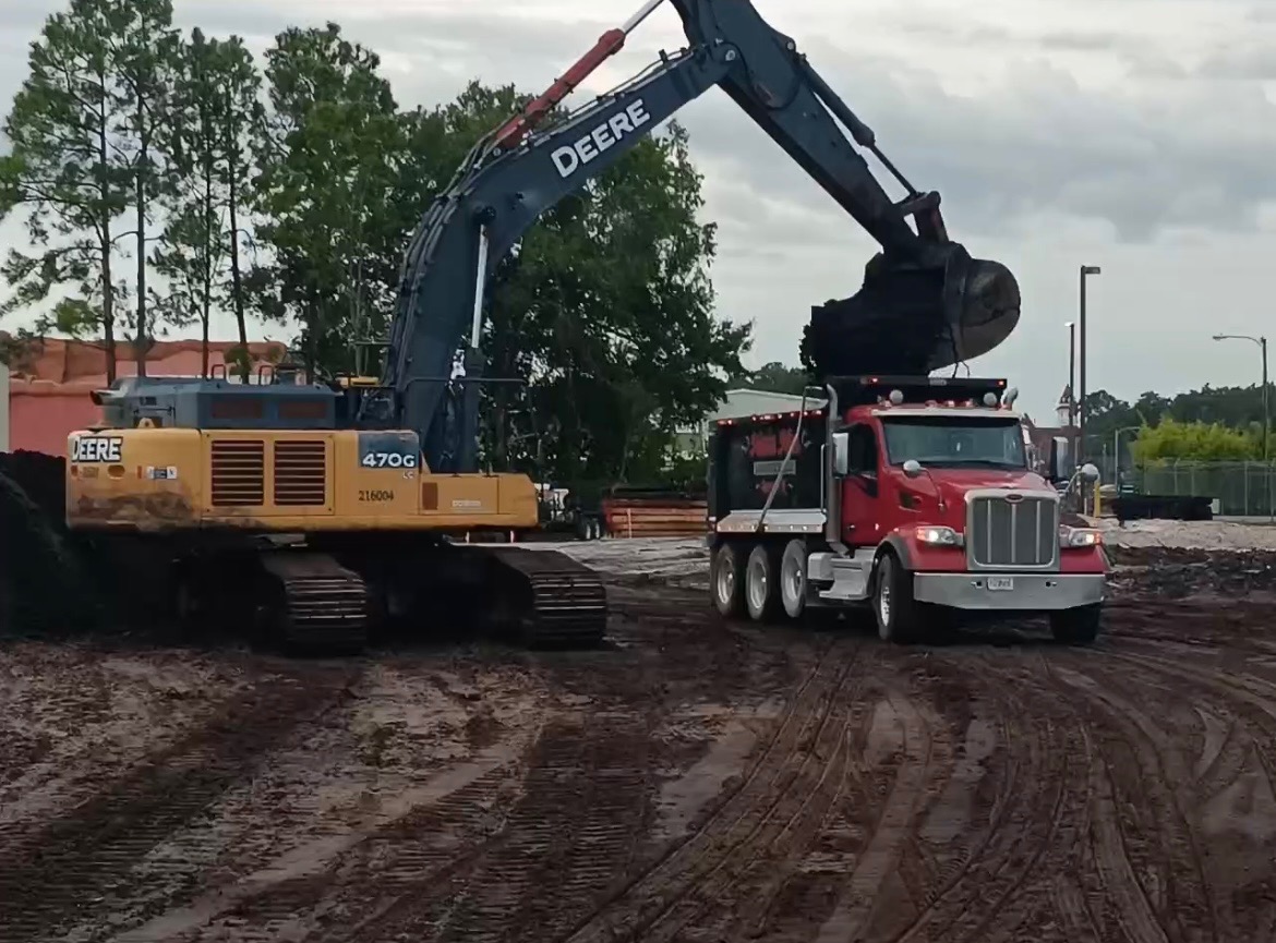 Nalu's Freight Solutions truck on active construction job site
